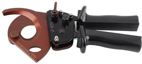 Socobeta Tijeras para Cables de Grado Profesional para Cortar Alambre de Cobre, Tijeras de Trinquete Livianas para Entusiastas del Bricolaje, Hoja de Acero Al Manganeso, 1 Cortador de Alambre