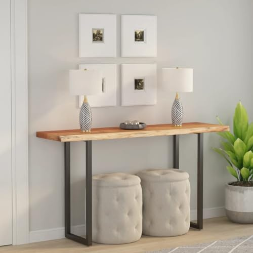 Acacia Trä Live Edge-bordsskiva rustikt mat- eller barbord renovering slät finish perfekt för heminredning och möbelrestaurering