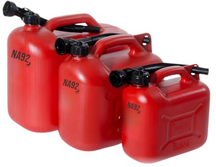 NA92 Tanica Carburante in Plastica Omologata UN 5/10/20 Litri - Certificata Strada e Mare - Per Benzina e Diesel, Sicura e Resistente ai Raggi UV - Beccuccio Flessibile Incluso (5 litri)