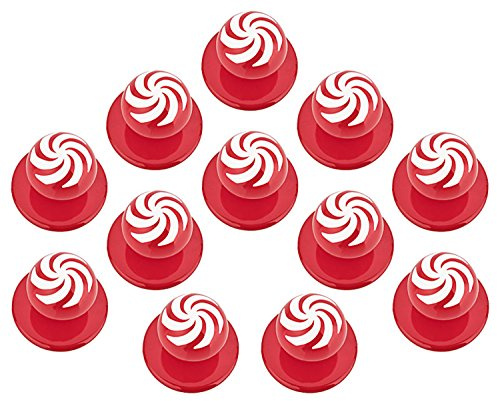 DESERMO 12x Kugelknöpfe für Kochjacken I Kochjackenknöpfe mit Spiral-Motiv I Knöpfe Made in Germany
