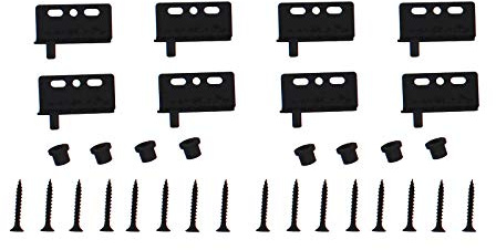 8 piezas de bisagras pivotantes resistentes de hierro galvanizado negro oculto bisagras de ángulo recto para puerta de madera cajón de gabinete