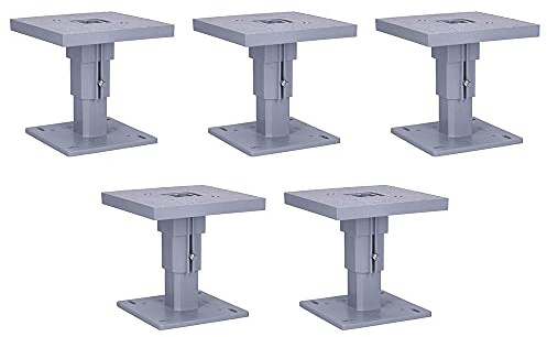 Voxura Teleskop-Geräteträger Isolierstärke 80-160mm UP Fläche 110x110mm Leitungsführung Außendämmung Beleuchtung UP tief universal Grau 5 Stück