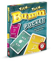 Piatnik 6671 Tick Tack Bumm Pocket 6671-Tick rasante Kartenspiel zum explosiven| Ab 12 Jahren |Für Zuhause und Unterwegs, Mehrfarbig