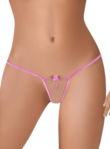 Sohimary 428 Dam Mini Stringtrosa Spets XS S M 32 34 36 38 Rosa