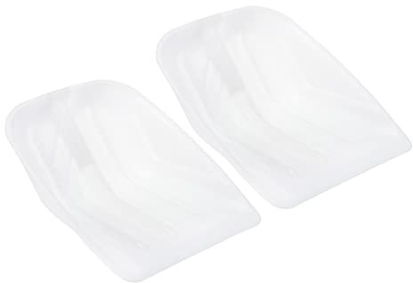PATIKIL Lot de 2 pelles à neige en plastique de 43,2 x 35,6 cm, grande capacité, outil de déneigement portable pour allée, voiture, maison, garage, balayage, blanc