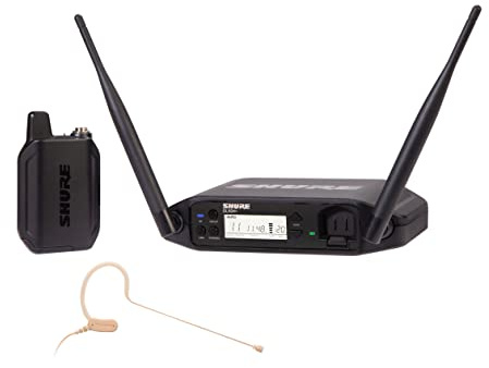 Shure GLXD14+/MX53 Sistema de micrófono inalámbrico Digital Pro de Doble Banda para transmisión, Iglesia, presentaciones, duración de la batería de 12 Horas, Rango de 100 pies, micrófono de