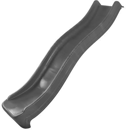 AXI Sky220 Rutsche mit Wasseranschluss Grau - 220 cm | Anbau Element für Kinder Spielturm/Spielhaus/Stelzenhaus | Wasserrutsche/Anbaurutsche für Podesthöhe 120 cm