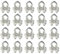20 Piezas Abrazaderas de Cuerda de Cable M3, Clip de Cuerda de Alambre Inoxidable 304 Perno En U Sujetacables de Acero Wire Rope Clips para Cable Alambre Diámetro