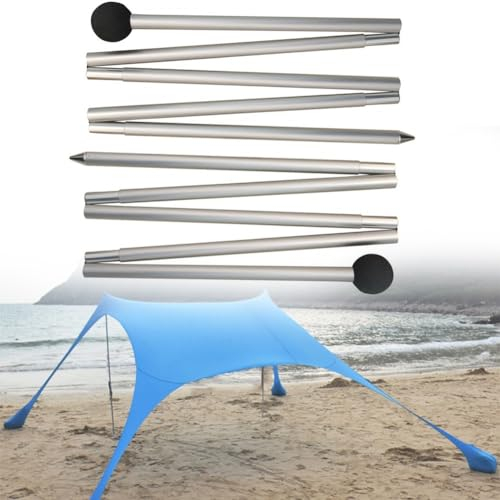 PNAJFUEL Zeltstange, Aluminium-Überdachungsstange, Verstellbares Aluminium-Zelt Stange, Für Pavillon, Rucksackreisen, Camping, Plane, Markise, Schaumstoffball-Oberteil/2M