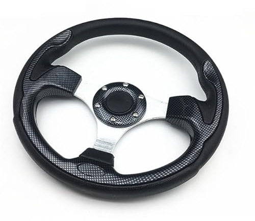 ZiYouao Sportlenkrad Universal Auto Lenkrad Aluminium Leder 320mm/13 Zoll Racing Sport Lenkräder Holzlenkrad(Carbon Fiber)