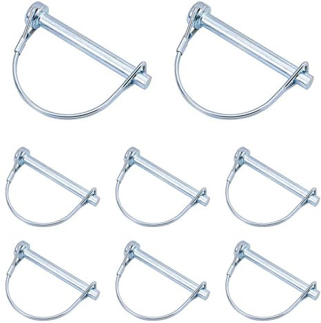 Pipe Folding Pins with Snap Fastener, Locking Pin, PTO Pin, Shaft Locking Pin, Pipe Locking Pins, Safety Bolts, Shaft Locking Pin - Coupling Pin for Farm Attachments