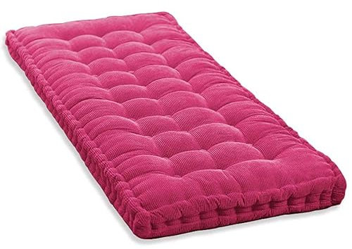 Bankkissen, 10 cm dick, 2/3-Sitzer, Baumwolle, 120 x 30 cm, für Haus, Garten, Terrasse, Schaukel, Rosa