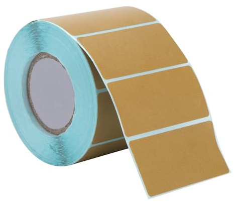 Etiketten Selbstklebend 800 Stück Namensaufkleber Leere Haushaltsetiketten Klebeetiketten für Büro Küche Marmelade 60 x 30mm Rechteckig, Braun