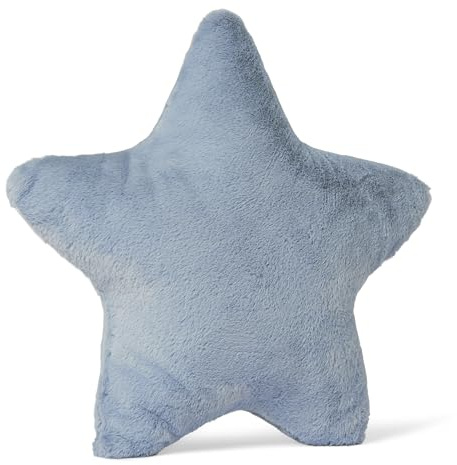 Amazon Basics Star Shaped Plush Pillow, Decorative Stuffed Toy Cushion for Bed or Sofa, Kids Room Decor, Blue