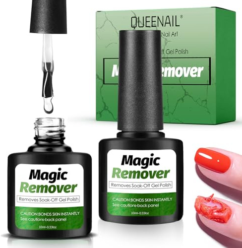 2 Pcs Gel Nail Polish Remover, Easily & Quickly Remove Nail Polish in 3-5 Minutes