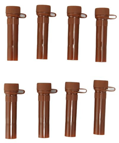 500pcs .5 Ml de Tubes à Centrifugeuse avec SE Snap Cover Polypropyl Ple (Bas pointu) (Fond plat) (Fond plat, marron)