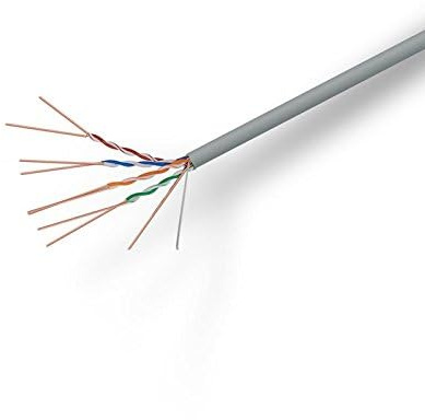 Cavo di rete Ethernet rigido RJ45 Cat.5E FTP AWG24, grigio, bobina da 100 m