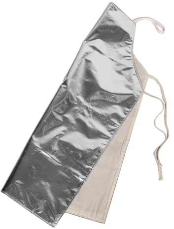 HOMSFOU Tablier industriel isolé en feuille d'aluminium résistant à la chaleur et ignifuge, léger pour la soudure, la coupe, la fusion, la sécurité du travail