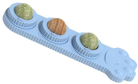 Générique Palline da masticare da parete, giocattolo rotante da 5 cm per dolcetti, palla da masticare da parete, rialzo per la cura dei denti, snack per la pulizia dei denti | palla interattiva per