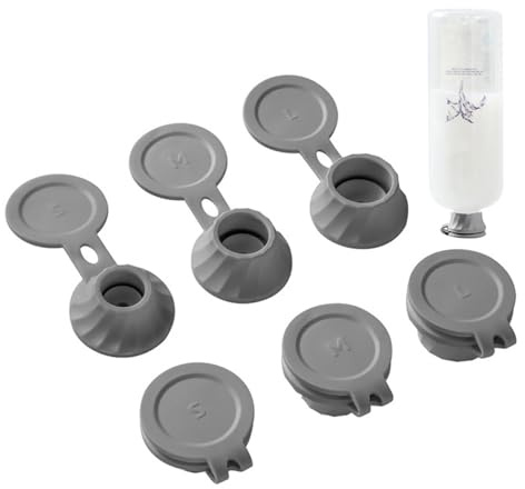 Set med tappningspluggar - set med fällbara flaskor med inverterade lock, 3 storlekar adaptrar 6 st överföringskontakt | få varje droppe från lotioner, schampo,