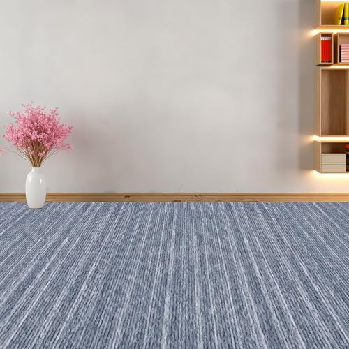 Nadelfilz Bodenbelag 300 x 650 cm Rutschhemmende, Stuhlrollenfest Nadelfilz Teppich Selbstklebend Zuschneidbare für Schlafzimmer, Esszimmer Als Stilvoller Küchenteppich, Dunkelgrau
