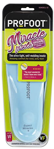 PROFOOT Original Miracle Insoles for Women (Sizes 6-10) – Self-Molding Ultra Light Memory Foam Shoe Inserts for Comfort & Support