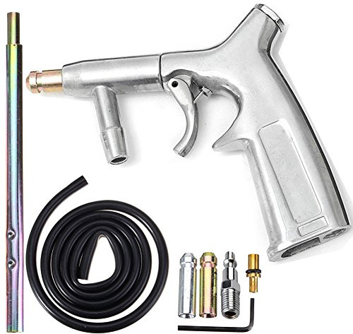 Jewboer Sand Blaster Gun Kit,Sandblaster Gun for Sandblasting Cabinet Machine Abrasive Blaster with Ceramic Nozzle,Siphon Feed