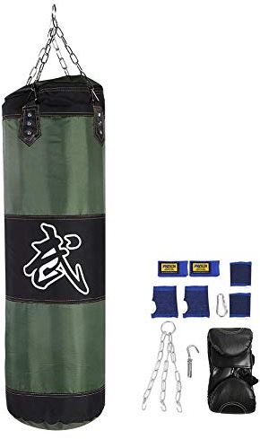 boxsack mit füllung,Boxsack Sandsack Kinder/Erwachsene Hängender Boxsack Freistehender, 7 + 1 Leeres MMA Kickboxing Muay Thai Boxen Sandsack Training Boxhaken Sandsack Kampf Karate Punch Sandsack