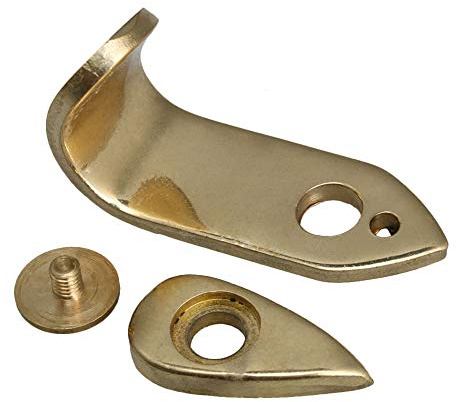 Soporte de Metal Dorado para Abrazadera Saxo Alto, con Arandela y Tornillo de Lovermusic