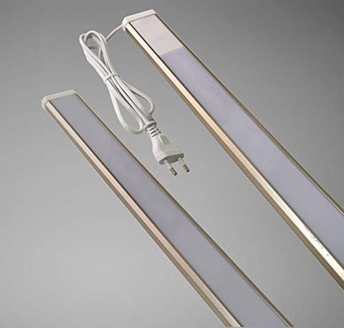 Trango LED Unterbaulampe 4-Stufen dimmbar 2534 *SUN* Küchenunterbau Lampe Lichtleiste 900mm lang 15 Watt 230V in Titan mit Touchdimmer 3000K warmweiß Aufbauleuchte, Schrankbeleuchtung, Unterbauleiste