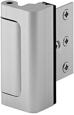 Defender Security Satin Nickel U 10827 Door Reinforcement Lock Add Extra, High Security to Your Home and Prevent Unauthorized Entry 3 Stop, Aluminum Finish - (Pack of 2)