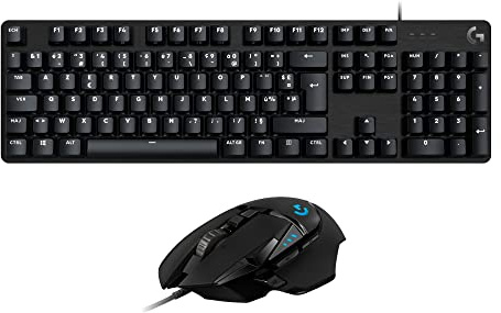 Logitech G502 Hero Souris de Jeu Filaire + G413 SE Clavier de Jeu mécanique Taille Standard, capteur Hero 25K, 11 Boutons programmables, Clavier rétroéclairé avec switchs mécaniques tactiles - Noir