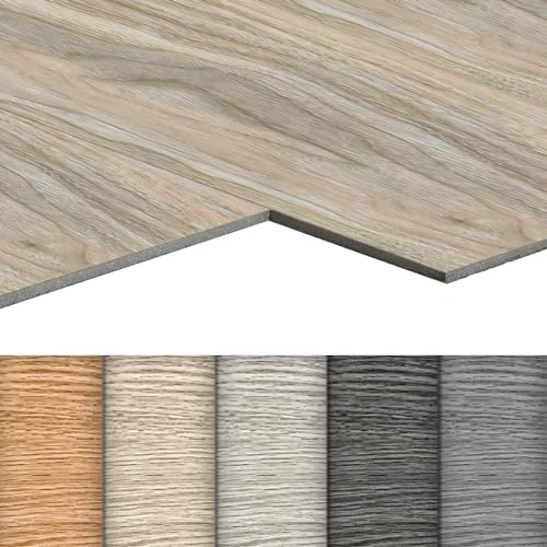 HENGMEI PVC-golvbeläggning självhäftande, träkorn brädor, vattentäta golvplattor, skärbara kakel, för sovrum, kök, vardagsrum, 36 stycken, 5,02 m², modell D