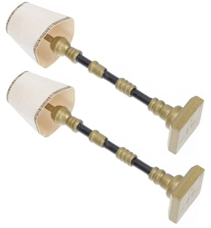 Toyvian 2St Miniatures kreative Miniaturbeleuchtung Stehlampe Mini-Ornamente Minilicht für Puppenhaus Mini-Stehleuchte aus Metall fein Architekturmodell Möbel