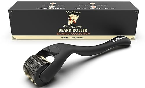 Beard Derma Roller Scalp Hair Care – Microneedle dermaroller for Beard & Facial Hair, Rodillo para Minoxidil, Supports Thicker-Looking Beard, Patchy Beard Filler for Men