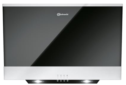 Bauknecht RBHVP 63 LM K Dunstabzugshaube (60 cm)/ Abluft- und Umluftbetrieb/Kopffrei-Dunstabzugshaube/Steuerung -Touch-Control/Leistungsstarker Lüftermotor-3 Leistungsstufen inkl. Intensiv-Stufe