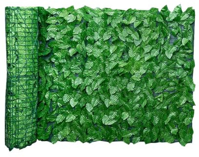 REOVE Konstgjort murgröna integritetsstaket, 1 x 3 m grönt plastblad staket paneler konstgjorda bladskärm, häck, integritetsstaket, rulle, vägg, landskapsarkitektur för utomhusdekor, trädgård (två – 3