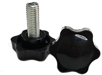 Manoud 5 Stück 32# M6 M8 Pflaumenblütenschrauben Handdrehschrauben Pentagramm-Sterngriff Kunststoffgriff Schraubenkopflänge 10–70 mm (Color : 12mm, Size : M6)