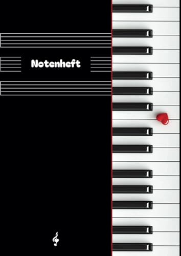 Notenheft für Unterricht: Musikschule, College, Privatunterricht, für Anfänger, Fortgeschrittene, DIN A4, 100 Seiten, Blanko, XXL Heft