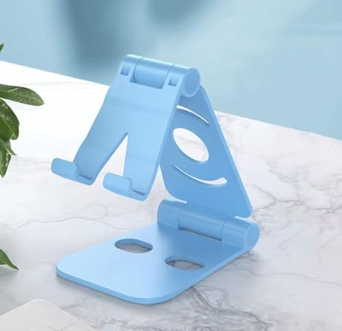 Adjustable Smartphone and Desktop Stand, Black (Blue)
