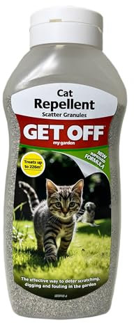 Ecofective Get off | Granuli repellenti per Cani e Gatti, Formula di Olio aromatico Naturale Facile da Usare, Evita Graffi, scavi e incrostazioni, 970 ml Tratta Fino a 226 m²