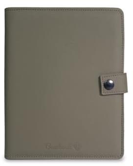 Bambook Notizbuch Cover A5 Taupe - Notizbuchhülle aus Apfelleder und Filz - Scheibmappe A5