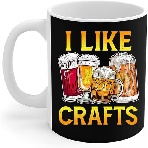 Beer Lover - Funny Beer Drinker I Like Crafts Drinking Party Travel Mug Ceramic Mug Personalised Mug Funny Porcelain Mug Fun Gifts for Christmas Mom Anniversary Celebration 330 Ml