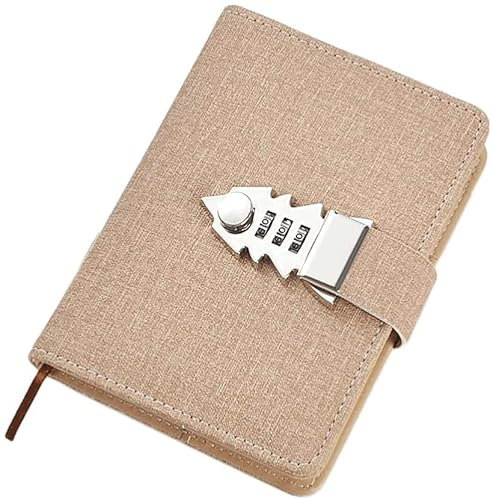 Notizbuch Nachfüllbar Tagebuch Digitales Passwort-Tagebuch Mit Schloss Tagebuch Notizbuch Sperrtagebuch Tagebuch Geschenk for Männer Frauen 100 Blatt, 200 Seiten 15 X 11 Cm Reisetagebuch Universitäts