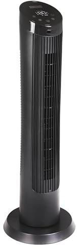 Olsen & Smith 27dB Silent Tower Fan for Bedroom, 36 Inch 7.5m/s Oscillating Floor Fan with 12H Timer & Remote Control - 45W Quiet Fan with 4 Speeds for Home Office Living Room - Matte Black
