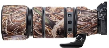 Copriobiettivo per Canon EF 100-400 mm F/4,5-5,6 L is II USM Camouflage custodia protettiva per obiettivo fotocamera (colore #erba appassita mimetica – impermeabile) copertura antipioggia