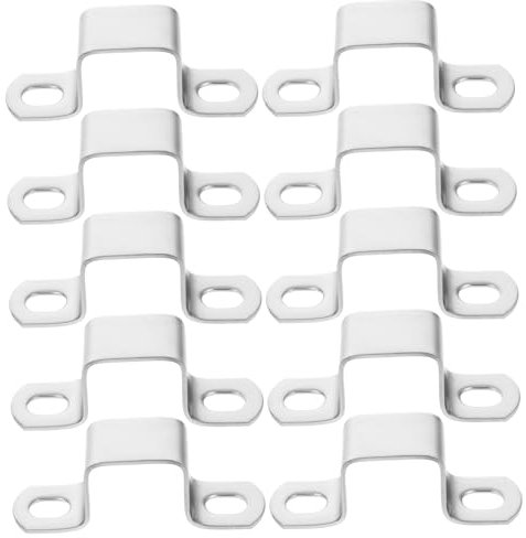 CANIGHT 10pcs Stainless Steel Square Tube Clamp u Shaped Connector Bracket Pipe Saddle Clamp Buckle Horseback Clip