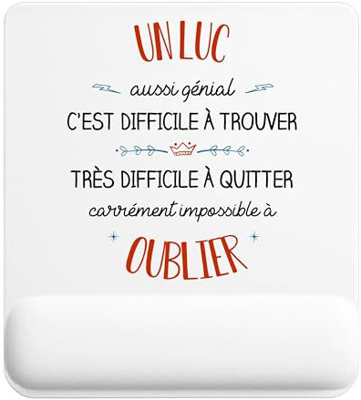 Planetee Tapis de Souris Un Luc Aussi génial | Accessoire Bureau Ergonomique - Idéal pour Anniversaire, Collègue, Secret Santa Noël, Fête des Pères et Fête des Mères