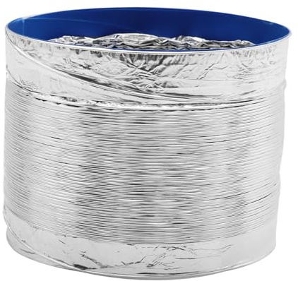 Hoement 2m High Temperature Resistant Aluminum Foil Air Duct Diameter for Dryer Vent Hose Exhaust Hose and Ventilation Applications in HVAC Systems