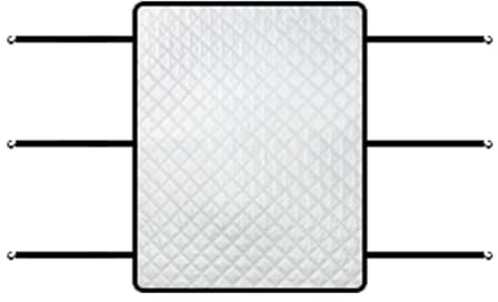 Bâche de Protection Solaire pour fenêtre de Voiture - Housse Portable avec Bandes élastiques pour Protection Contre la Chaleur et Les intempéries